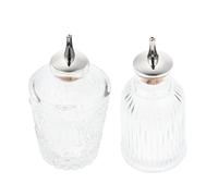 YARNOW Lot de 2 Bouteilles Décoratives en Verre Style Rétro Japonerie Bouchon Fin, Rangement et L'arôme Subtil des Cocktails