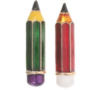 YARNOW Lot de 2 broches en émail en forme de crayon - Épinglette de remerciement pour les enseignants - Broche de récompense scolaire - Cadeau de rentrée scolaire/de remise de diplômes pour les