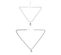 YARNOW Lot de 2 Colliers de Couple Pendentifs Ange et Démon en Acier Inoxydable Cordon Noir Réglable Bijoux pour Amoureux Présent Saint-Valentin Accessoires pour Couples