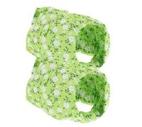 YARNOW Lot de 2 Couches Lavables pour Écureuils Domestiques Taille L, Motif Floral Vert, Couches Réutilisables et Remplaçables pour Petits Animaux, Accessoires Hygiéniques pour