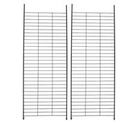 YARNOW Lot de 2 Échelles Métalliques Noires 42,5x16x2,3 Cm pour Cage à Chat D'intérieur, Rampe D'accès Robuste pour Enclos et Parc à Petits Animaux, Compatible Chenil en Fil de