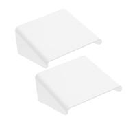 YARNOW Lot de 2 Étagères Murales Adhésives en Plastique Blanc pour Support de Moniteur Bébé et Caméra de Sécurité, Installation sans Perçage, Angle Réglable, pour Salle de Bain et Bureau