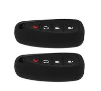 YARNOW Lot de 2 Étuis de Protection en Silicone pour Télécommande 4 Boutons Compatible Véhicule Xl, Coque Porte-clés Noir à Points Blancs, Protection Antidérapante et Accès