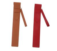 YARNOW Lot de 2 Étuis de Rangement Vintage pour Bâtons de Batterie, Paquet Portable en Cuir Pu Jaune Brun et Rouge, 42,4 X 6,6 Cm, Protection Antichoc, Accessoires Indispensables