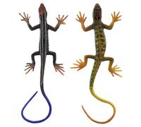 YARNOW Lot de 2 Faux Lézards Réalistes, Figurines d'action en Plastique pour Halloween Et Le 1er Avril