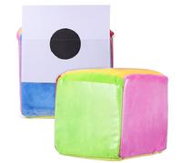 YARNOW Lot de 2 Gros Dés à Poches en Tissu Doux 10 Cm Film Plastique et Mousse, Dés d'exercice et D'histoire pour Jeux Éducatifs et Apprentissage Interactif en Classe