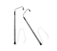 YARNOW Lot de 2 Lampes Miniatures pour Modèle Réduit de Réseau Ferroviaire en Métal et Abs, Éclairage 3v et 12v pour Décoration DIY de Maison Miniature