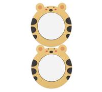 YARNOW Lot de 2 miroirs de Bain pour bébé, Jouets pour l'apprentissage du raisonnement et des compétences cognitives - Miroir de en Bois pour Enfants, pour la Douche, Le Bain des Tout-Petits,