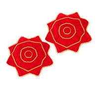 YARNOW Lot de 2 Mouchoirs Rouges en Peluche pour Danse Chinoise, Accessoire Décoratif Réutilisable Sequins, pour Performances et Soirées Dansantes