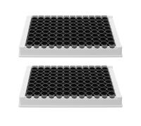 YARNOW Lot de 2 plaques de culture cellulaire à 96 puits - Plateau de laboratoire en plastique détachable pour la culture tissulaire - Plaque de croissance pour la recherche