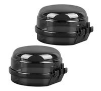 YARNOW Lot de 2 Protège-Boutons Noirs pour Cuisinière à Gaz Housses Universelles en Plastique Protection Sécurité Garçon et Filles Anti-Saleté Compatible Brûleurs Domestiques Facile