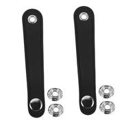 YARNOW Lot de 2 Sangles Noires en Similicuir pour Accordéon, Fixation avec Boucles Robustes, Entraxe 11,2 Cm, Accessoires de Remplacement pour Soufflet D’accordéon, Adaptées à Divers