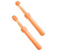 YARNOW Lot de 2 set de Brosses à Dents pour Tout-Petit en Silicone Alimentaire Poils Souples Design Animalier Kit de Soin Bucco-Dentaire Compact et Léger pour Bébé et Voyage