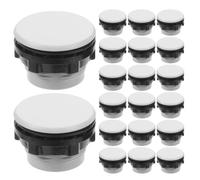 YARNOW Lot de 20 bouchons en plastique pour interrupteurs - Couvercle de sécurité étanche pour panneau électrique de 29 mm de diamètre, compatible avec les panneaux à boutons - Bouchon de