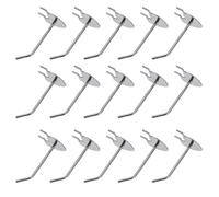 YARNOW Lot de 20 Crochets en Fer Argentés de Cœur, Robustes et Stylés, Adaptés pour Panneaux Perforés, pour Supermarchés et Ateliers