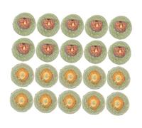 YARNOW Lot de 20 Gâteaux d'herbe Molaire pour Animaux De Compagnie Rats Lapins Hamsters Cochons Lapins À Mâcher Biscuits Farcis pour Lapins Gâteaux d'herbe Naturelle