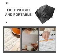 YARNOW Lot de 20 Pochettes à Rabat Imperméables en PVC Transparent 2 Trous Universels pour Dossier Musical Taille Standard Rangement Partitions Piano Guitare Violon Accessoires de