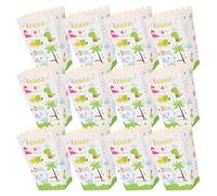 YARNOW Lot de 24 Boîtes à Popcorn en Papier Thème Dinosaure Vert, Pratiques et Portables, pour Bonbons et Biscuits Lors de Fêtes D'anniversaire Enfantines