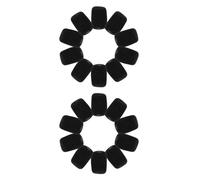 YARNOW Lot de 24 Bonnettes Anti-Vent en Mousse Eva pour Microphone, Pare-Vent pour Micro Main Fil, Protection Antibruit pour Enregistrement Studio, Karaoké et Scène Live,