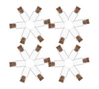 YARNOW Lot de 24 Petites Bouteilles en Verre avec Bouchon de Liège 1 ML Mini Bocaux Transparents Multifonctions pour Décorations et Messages