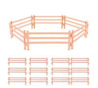 YARNOW Lot de 25 Mini Clôtures en Plastique Beige Accessoires de Simulation pour Micro-Paysage Décorations de Jardin Miniature et Ferme Modèles Réalistes pour Scènes Miniatures DIY