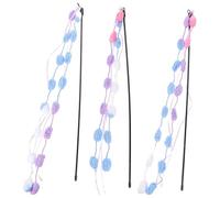 YARNOW Lot de 3 Bâtonnets de Chat Interactifs en Plastique Colorés pour Chat Facile à Ranger Favorise L'interaction Sociale et Amusement la Maison
