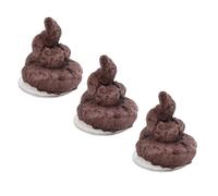YARNOW Lot de 3 Mini Figurines Caca Réalistes en Résine, Modèle Miniature Amusant pour Décoration de Fête, Drôle sans Entretien, Accessoire Humoristique pour Maison de Poupée et
