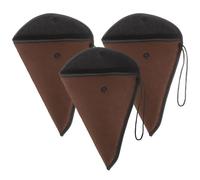 YARNOW Lot de 3 Pochettes de Rangement pour Ocarina 12 Trous en Coton Épais Marron Paquet de Protection Antichoc et Antidérapant pour Voyage et Transport D’Instruments de Musique