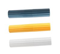 YARNOW Lot De 3 Porte-brosses à Dents De Voyage Gobelet Détachable, Plastique Léger, Blanc Jaune Bleu, Format Compact pour Rangement Hygiénique en Déplacement, pour Voyages Et Soins Bucco-dentaires