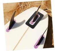 YARNOW Lot De 4 Ailerons De Surf Patchs pour Ailerons De Stand-Up Paddle Support D Joint D en PVC Noir