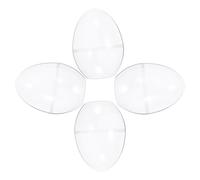 YARNOW Lot de 4 Boîtes à Bonbons en Plastique Transparent Forme D’Œuf de Pâques Grosse Taille 9X12 CM Boîte de Rangement pour Biscuits et Friandises pour Fêtes et Célébrations