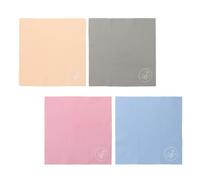 YARNOW Lot de 4 Chiffons Microfibre pour Nettoyage et Polissage Instruments de Musique - Doux et Universels pour Guitare, Violon, Saxophone - Couleurs Assorties Beige, Bleu Clair, Gris