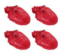 YARNOW Lot De 4 Faux Cœurs Sanglants pour Halloween Accessoire D'Organe Effrayant Et Réaliste Simulation d'une Partie du Corps Humain pour Décorations sur Le Thème De