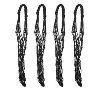 YARNOW Lot de 4 Manchons Réutilisables pour Gobelets en Tissu Tissé Noir, Porte-Bouteille Portable Léger et Résistant, Manchon Isolant pour Boissons Chaudes, Randonnée et Camping