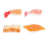 YARNOW Lot de 4 Modèles de Sushi Imités en PVC Solide Décoration Réaliste pour Photographie et Vitrine à Sushi Artificiel Résistant à L’Usure pour Maison et Commerce
