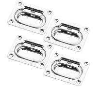 YARNOW Lot de 4 Poignées Encastrées en Acier Inoxydable 304 pour Trappes de Pont de Bateau Poignée de Tirage Marine Résistante à la Corrosion Accessoires Nautiques pour Yachts et
