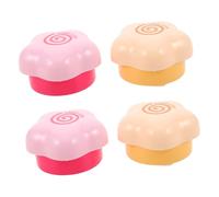 YARNOW Lot de 4 Protège-Boutons de Cuisinière à Gaz Protection Garçon et Filles Anti-Allumage Revêtement Résistant à L'Huile Diamètre 4 CM Plastique Haute Température Couleurs Rose