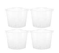 YARNOW Lot de 4 Supports d'angle pour Plantes d'aquarium : jardinières suspendues d'angle pour Aquarium - Crochets intégrés - Petit Pot en Plastique Transparent pour la Culture des
