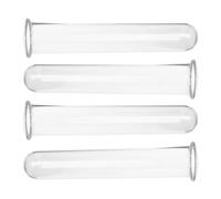 YARNOW Lot de 4 Tubes à Essai en Verre Transparent 25X3X11 CM pour Propagation de Plantes Vase Hydroponique Décoratif Support pour Fleurs Jardinage Intérieur et Bureau