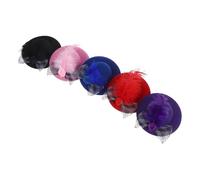 YARNOW Lot De 5 Mini-Chapeaux Haut-De-Forme pour Loisirs Créatifs Miniatures en Vrac Petits Chapeaux De Fête pour Jouets Accessoires pour Cheveux Ornements De Chapeau Mini-Chapeau