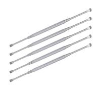 YARNOW Lot de 5 Outils de Nettoyage en Acier Inoxydable pour Oreilles, Double Embout Spiralé pour Retirer le Cérumen, Nettoyage Précis et Sûr, Format Pratique Maison Voyages
