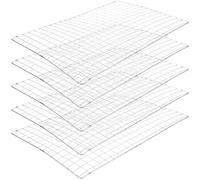 YARNOW Lot de 5 Tapis de Barbecue Extérieur en Acier Inoxydable 20x30 Cm, Résistant la Chaleur, Filet de Grillage Réutilisable pour Grils à Gaz, Charbon et Électriques, pour Barbecue