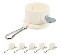 YARNOW Lot de 6 Anneaux de Fixation pour mât de Drapeau : Fixations en Plastique pour mât de Drapeau - système Anti-enroulement et Rotation à 360° - matériel de Montage pour terrasse extérieure