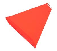 YARNOW Lot de 6 Drapeaux D'avertissement Triangulaires pour Vélos 21x30x30 Cm en Pvc Indéchirable et Réfléchissant, Drapeaux Cyclistes Réutilisables pour Sécurité Garçon et Filles,