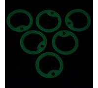 YARNOW Lot de 6 Manchons en Silicone Phosphorescents Antibruit pour Médailles d'Identification Chien et Chat Protection Silencieuse Solide Accessoires Colliers Animaux Vert Lumineux