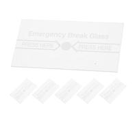 YARNOW Lot de 6 Vitres de Rechange en Verre Trempé pour Alarme Incendie, Couvercles Inviolables Résistants la Chaleur, Protection Antivandale pour Boîtiers D’appel D’urgence