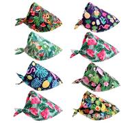 YARNOW Lot de 8 Bandanas Triangulaires pour Chien Serviette Anti- Écharpe Respirante en Coton Motifs Tropicaux et Accessoire Chic pour Animaux de Compagnie