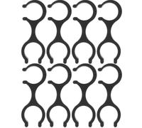 YARNOW Lot De 8 Clips pour Canne De Marche avec Siège Pliable Et Léger Pince pour Canne De Marche Pliable Accessoires De Marche Noir