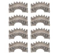 YARNOW Lot de 8 Ponts Miniatures en Résine Grise Décorations Paysagères pour Terrariums Aquariums et Maisons de Poupées Accessoires Décoratifs Chinois pour Jardin Zen et