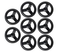 YARNOW Lot de 8 Roues Avant de Poussette 14 CM en EVA Noir Roulettes Fixes Directionnelles pour Poussette Bébé Ensemble de Roues Silencieuses et Résistantes pour Balades Urbaines et